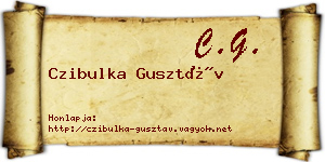 Czibulka Gusztáv névjegykártya