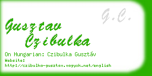 gusztav czibulka business card
